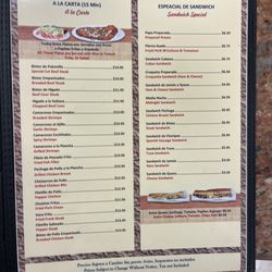 Gilberto's Cafeteria - Menu 2024