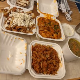 Greek Fries, Giant Beans, lentils soup, cauliflower Greek Fries, Giant Beans, lentils soup, cauliflower