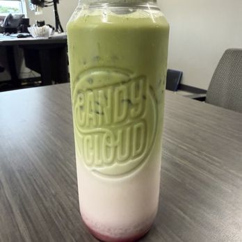 Candy Cloud - Strawberry iced matcha, substitute whole milk with horchata! - Bubble Tea Near Me - Oak Creek, Wisconsin Candy Cloud - Strawberry iced matcha, substitute whole milk with horchata! - Bubble Tea Near Me - Oak Creek, Wisconsin