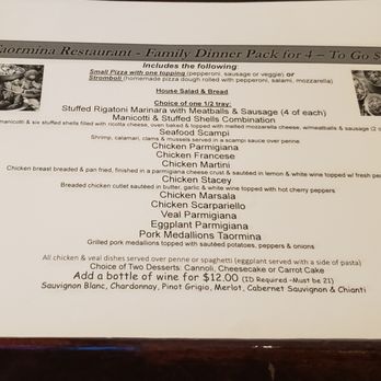 Taormina Trattoria - the menu for the restaurant - Italian Near Me - Peekskill, New York Taormina Trattoria - the menu for the restaurant - Italian Near Me - Peekskill, New York
