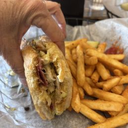 The Cuban with upgraded fries.