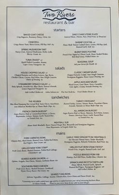 Menu photo 8 Two Rivers Restaurant Powell, OH Menu photo 8 Two Rivers Restaurant Powell, OH