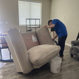Cleaning my dirty big chair