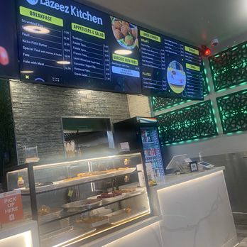 Lazeez Kitchen - Menu above order counter, desserts.. - Middle Eastern Near Me - Oakland, California Lazeez Kitchen - Menu above order counter, desserts.. - Middle Eastern Near Me - Oakland, California