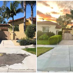 Jaime's Custom Concrete - Driveway apron had completely imploded and was patched with nasty asphalt until Jaime redid it all!
