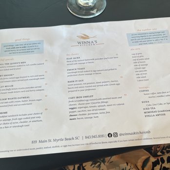 Winna’s Kitchen - Brunch Menu - Breakfast & Brunch Near Me - Myrtle Beach, South Carolina
