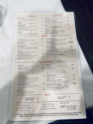 Menu photo 1 La Summa Boston, MA