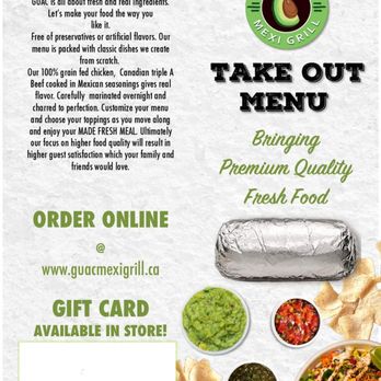 Guac Mexi Grill - a menu for guacamole - Mexican Near Me - Edmonton, Alberta Guac Mexi Grill - a menu for guacamole - Mexican Near Me - Edmonton, Alberta