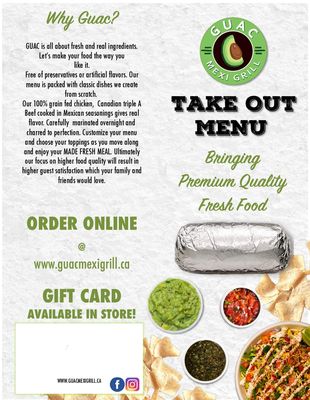 Menu photo 2 Guac Mexi Grill Edmonton, AB Menu photo 2 Guac Mexi Grill Edmonton, AB