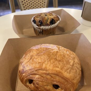 Outpost - Blueberry muffin and chocolate bread - Bakeries Near Me - Traverse City, Michigan
