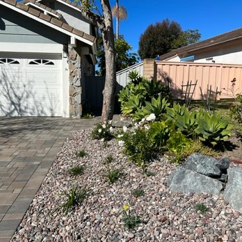 Gala Services - Right side of front lawn replaced with rock garden. - Landscaping Near Me - Escondido, California Gala Services - Right side of front lawn replaced with rock garden. - Landscaping Near Me - Escondido, California