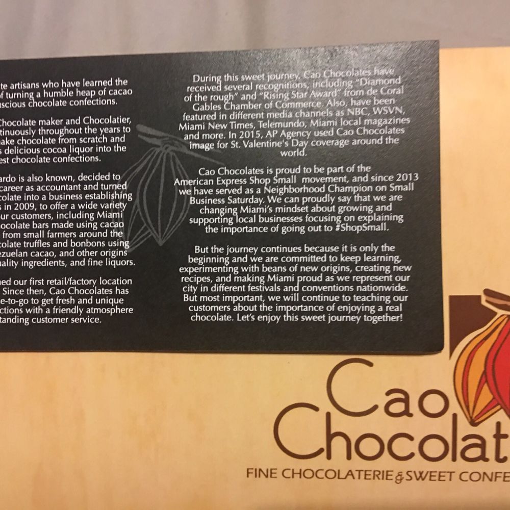 Cao Chocolates - Food Delivery Services Near Me Cao Chocolates - Food Delivery Services Near Me