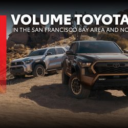 City Toyota  - Shop with the #1 Volume Toyota Dealership in San Francisco Bay Area and Northern California.

Based on 2023, 2024, and YTD 2025 sales.