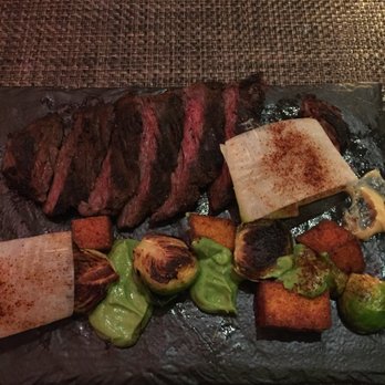 Green Fig - Skirt Steak (it was plated a lot nicer than this. I already had started to eat it!) - New American Near Me - New York, New York Green Fig - Skirt Steak (it was plated a lot nicer than this. I already had started to eat it!) - New American Near Me - New York, New York
