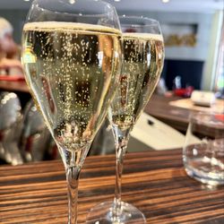 Flamme & Co - Cremant d'Alsace (the local sparkling wine) - light, smooth and refreshing.