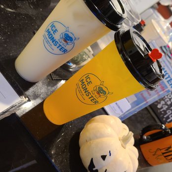 Ice Monster - Large milk green tea & large passionfruit green tea - 10/30/2020 - Juice Bars & Smoothies Near Me - Walnut Creek, California