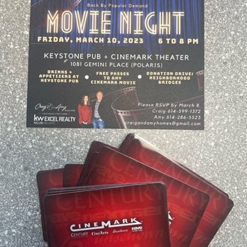 Cinemark - Gift cards for client appreciation event. - Cinema Near Me - Columbus, Ohio