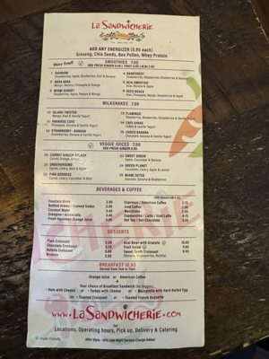 Menu photo 8 La Sandwicherie - Wynwood Miami, FL