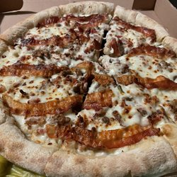 Papa Johns Pizza - Triple bacon burger stuffed crust pizza  yum!!!