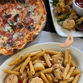 Eatalian - penne con Penne Gamberi Capricciosa Pizza FRITTO MISTO - Fried Calamari & Shrimp - Italian Near Me - Gardena, California Eatalian - penne con Penne Gamberi Capricciosa Pizza FRITTO MISTO - Fried Calamari & Shrimp - Italian Near Me - Gardena, California
