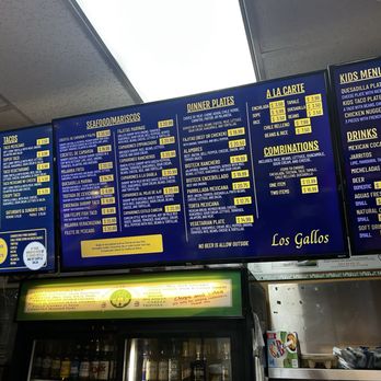 Taqueria Los Dos Gallos - Menu as of 4/10/25 - Mexican Near Me - Concord, California