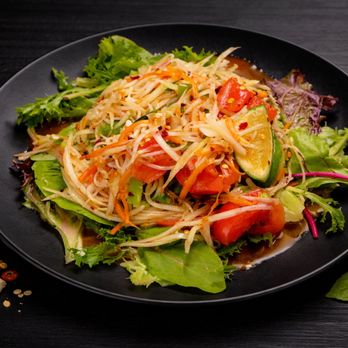 Thai & Fusion Ave - Papaya Salad
Green Papaya Shreds, Tomatoes, Chili, Garlic, Lime Juice, And Fish Sauce - Thai Near Me - Fort Worth, Texas Thai & Fusion Ave - Papaya Salad
Green Papaya Shreds, Tomatoes, Chili, Garlic, Lime Juice, And Fish Sauce - Thai Near Me - Fort Worth, Texas