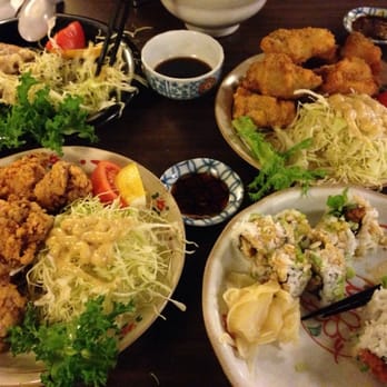 Maneki - Fried oysters, karaage, jojo roll, salmon roll, and gyoza - Japanese Near Me - Seattle, Washington