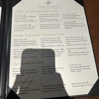Indofusion Kitchen + Bar - Food menu part 2 - Asian Fusion Near Me - Seattle, Washington Indofusion Kitchen + Bar - Food menu part 2 - Asian Fusion Near Me - Seattle, Washington