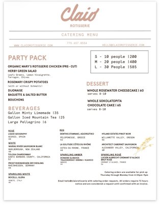 Menu photo 1 Claio Rotisserie Reno, NV Menu photo 1 Claio Rotisserie Reno, NV