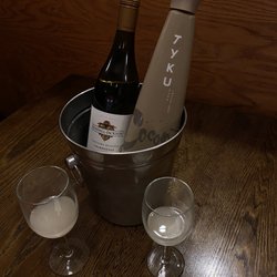 Aki Japanese Cuisine - It's BYOB so you see wine and coconut sake