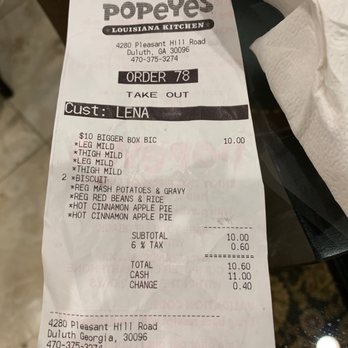Popeyes Louisiana Kitchen - Fast Food Near Me - Duluth, Georgia