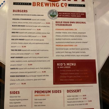 Fox City Brewing - Menu - Brewpubs Near Me - Forsyth, Georgia