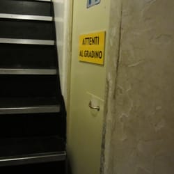 You have to really use your noggin to get into this bathroom.