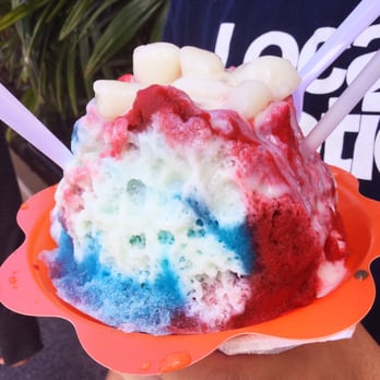 Mountain Magic Shave Ice - Strawberry cream, blue hawaii with Mochi balls and snow cap! - Shaved Ice Near Me - Waipahu, Hawaii Mountain Magic Shave Ice - Strawberry cream, blue hawaii with Mochi balls and snow cap! - Shaved Ice Near Me - Waipahu, Hawaii
