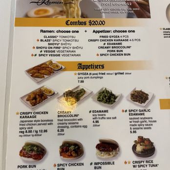 Silverlake Ramen - menu - Ramen Near Me - Chino Hills, California