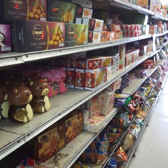 Far East - shelves of snacks and snacks in a grocery store - International Grocery Near Me - Richmond, Virginia