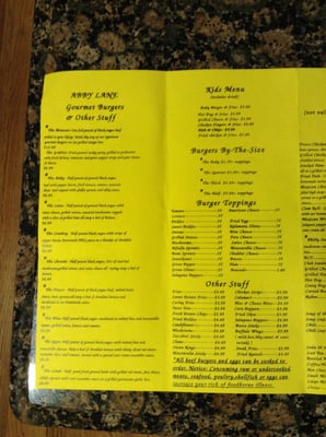 Menu photo 5 Abby Lane Gourmet Burgers and Other Stuff Fraser, MI Menu photo 5 Abby Lane Gourmet Burgers and Other Stuff Fraser, MI