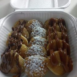 Mini Pancakes Los Plebes - 15 PCs powder sugar Nutella cajeta