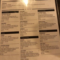 Drink menu