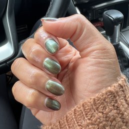 Dip manicure.