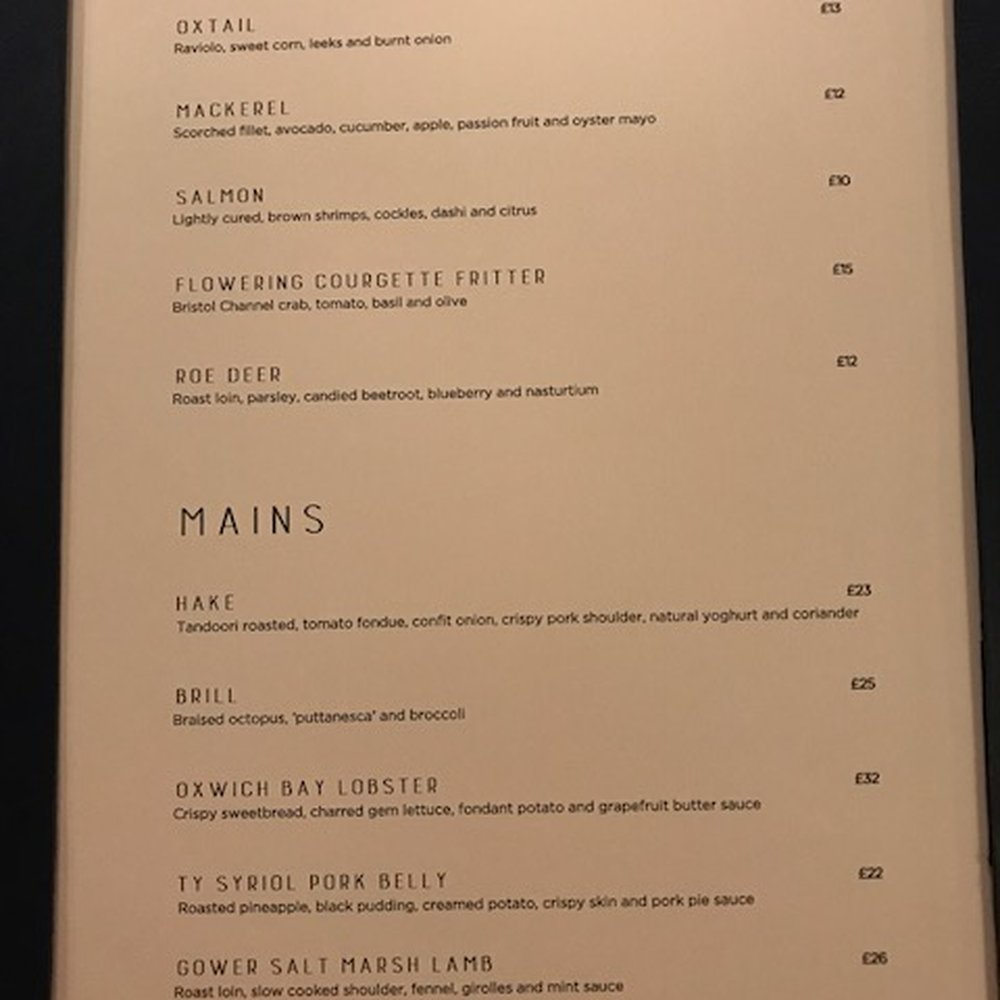 The Beach House - A La Carte menu - Seafood Near Me - Swansea