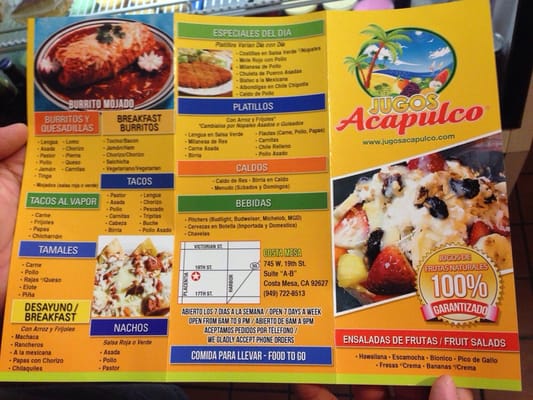 Menu photo 7 Jugos Acapulco Costa Mesa, CA Menu photo 7 Jugos Acapulco Costa Mesa, CA