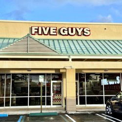 Five Guys - Exterior photograph of the Five Guys restaurant at 8741 Southwest 136th Street in Miami, Florida.