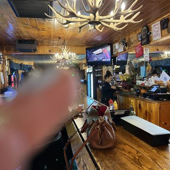 Antler Lodge Resort - Bar area- covered up the people playing the digital bingo, or just hanging out having drinks -I didn't ask them to take their pictures. - Resorts Near Me - Bigfork, Minnesota