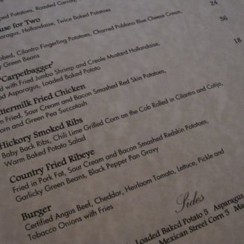 Rick's Chophouse - "lets look at the menu (price)" - Seafood Near Me - McKinney, Texas
