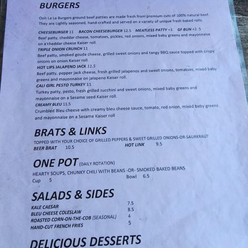 Ooh Lala Burgers - The menu 9.30.22 - Burgers Near Me - Tacoma, Washington Ooh Lala Burgers - The menu 9.30.22 - Burgers Near Me - Tacoma, Washington