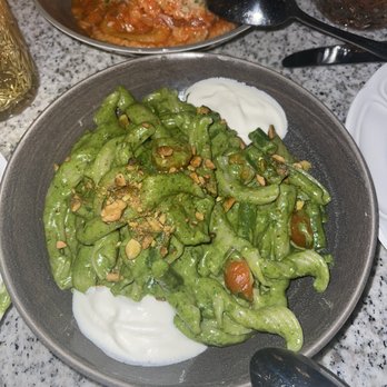 Alpana - Pistachio pesto pasta - New American Near Me - Chicago, Illinois Alpana - Pistachio pesto pasta - New American Near Me - Chicago, Illinois
