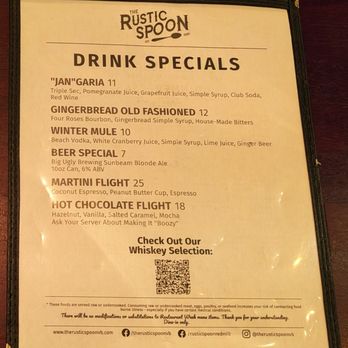 The Rustic Spoon-Red Mill - This is the Drink Specials Menu. Photo taken January 16, 2026. - Breakfast & Brunch Near Me - Virginia Beach, Virginia The Rustic Spoon-Red Mill - This is the Drink Specials Menu. Photo taken January 16, 2026. - Breakfast & Brunch Near Me - Virginia Beach, Virginia