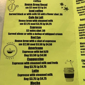 Nessa's Cafe - Menu - coffee drinks - Coffee & Tea Near Me - Las Cruces, New Mexico