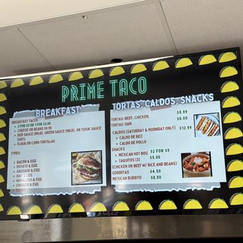 Prime Taco - the menu and prices of the restaurant - Tacos Near Me - Katy, Texas Prime Taco - the menu and prices of the restaurant - Tacos Near Me - Katy, Texas